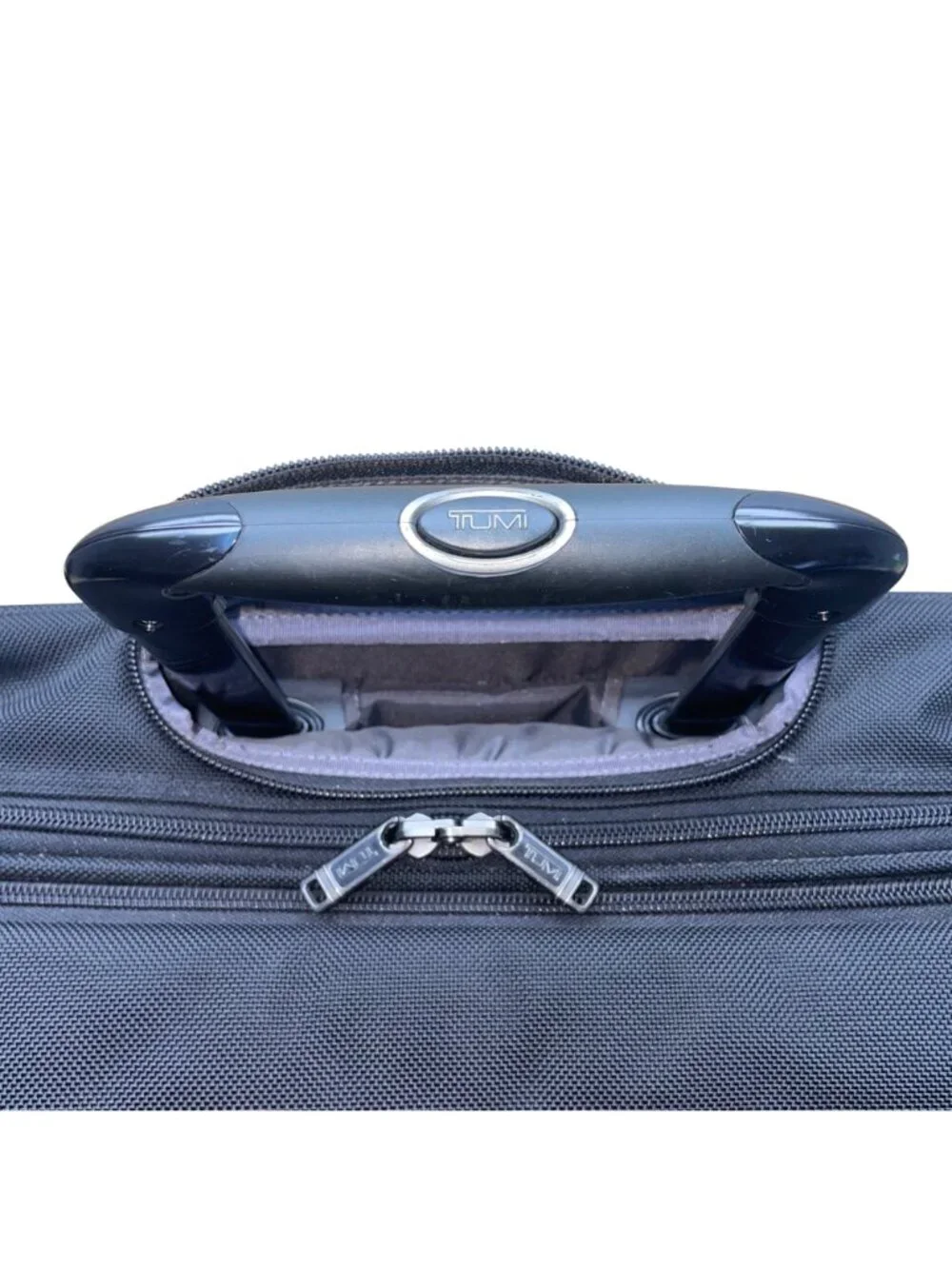 Tumi Men’s Black Ballistic Nylon Rolling Expandable Carry-On Travel Luggage